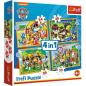 Preview: Trefl 34395 -  4 in 1  Puzzle, Das lustige Team von PAW Patrol, von 35 bis 70 Teilen, 4 Sets
