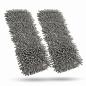Preview: HOME IDEAS 2er Pack CHENILLE WISCHBEZUG für alle Böden - Grau UNIVERSAL 44 x 14 cm
