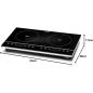 Preview: ROMMELSBACHER Doppelkochplatte CT 3405/IN Induktion - 2 Kochzonen, Glaskeramik, Touch Control, Topferkennung, 10 Leistungsstufen, 10 Temperaturstufen von 60-240 °C, Timer, Abschaltfunktion, 3400 Watt