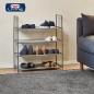 Preview: Domopak Living SCHUHREGAL mit 4 Böden 58,5 x 28,5 x 70 cm Metall+TNT, Grau