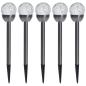 Preview: Pro Garden Solar LED Edelstahl 5er Set silber 