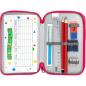 Preview: Idena 20125 - Federmappe Triple mit 3 Reißverschluss-Fächern, Design SCHMETTERLING, gefülltes Federmäppchen mit 47 Teilen, ROSA