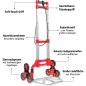 Preview: WALTER Stufen- & Treppentransportkarre - Leicht (3,90 kg), klappbar, mit 2 x 3 Sternrädern aus Kunststoff, inkl. Spanngummi, Ladekapazität 70kg, Alu-Guss Schaufel