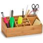 Preview: Zeller 25385 Organizer mit 12 Fächern, Bambus, ca. 25,4 x 12 x 10 cm, Schreibtischorganizer, Schminkorganizer