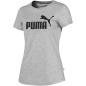 Preview: PUMA Damen T-Shirt Essentials Tee – Rundhals-Kragen Logo, Light Gray Heather - M