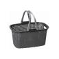 Preview: Rival Einkaufskorb Rattan 18 Liter mit Henkel - ANTHRAZIT