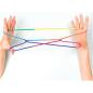 Preview: folia 33177 Finger Twist Fadenspiel, in trendiger Regenbogen Optik, ca. 160 cm lang