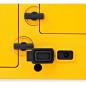Preview: NEDIS FM-Radio | Tisch Ausführumg | FM | Batteriebetrieben/Netzstromversorgung | Digital | 15 W | Monitorgröße: 2.2" | Blau-weiß Monitor | Bluetooth® | IPX5 | Tragegriff | Gelb/Schwarz