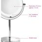 Preview: medisana CM 840 Kosmetikspiegel mit LED-Beleuchtung, 5-facher Vergrößerung, 360° schwenkbar, Silber, 31,5 x 20,5 cm