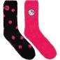 Preview: HELLO KITTY Kuschelsocken für Damen - Schwarz/Rosa (2er Pack) 35 - 38