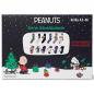 Preview: PEANUTS - HERREN Adventskalender 12 Paar Socken 42-46 ( 6 Paar Socken & 6 Paar Sneaker ) Style - SCHWARZ