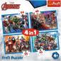 Preview: Trefl 34386 -  4in1 Puzzle, Marvel AVENGERS, von 35 bis 70 Teilen, 4 Sets
