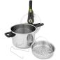 Preview: Tefal Secure 5 Schnellkochtopf P25307 | inklusive Dampfkorb mit Dreifuß | 6 L Fassungsvermögen | Hochwertiger Edelstahl | 5-Fach Sicherheitssystem | Geeignet für alle Herdarten