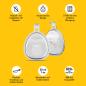 Preview: Medela InBra Milchauffangschalen, auslaufsicheres, tragbares Design mit flexiblem Verschluss, anatomischer Form, BPA-frei