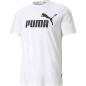 Preview: PUMA Herren T-Shirt Essentials Tee – Rundhals-Kragen Logo WEISS - L