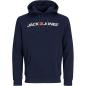 Preview: JACK & JONES Male Kapuzenpullover Logo Kapuzenpullover NAVY - L