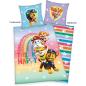 Preview: Herding Bettwäsche-Set, PAW PATROL TEAM Think Happy, Wendemotiv, Kopfkissenbezug 80 x 80 cm, Bettbezug 135 x 200 cm BLAU