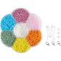 Preview: folia 12907 - Rocailles Perlen Set, BUNT, ideal, um eigenen Schmuck zu gestalten und herzustellen