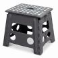 Preview: KESPER Stabiler Klapptritt Sitzhocker faltbar, grau, 36,5 x 30/32,5 cm