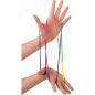 Preview: folia 33177 Finger Twist Fadenspiel, in trendiger Regenbogen Optik, ca. 160 cm lang
