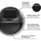 Preview: MAXXMEE 4 Solar-Outdoor-Leuchten IP44 | 4 warme, weiße Leuchten für Zäune, Wände, Türen