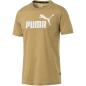 Preview: PUMA Herren T-Shirt Essentials Tee – Rundhals-Kragen Logo, Taos Taupe Senf Gelb - M