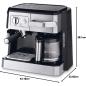 Preview: De'Longhi Kombikaffeemaschine BCO 421.S - Farbe: Edelstahl/Schwarz
