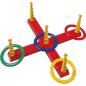 Preview: Simba 107408799 - Ringwurfspiel Kreuz, 5 Ringe, 5 Stäbe, 47x47cm, Ring je 14,5cm, ab 3 Jahre