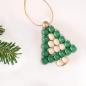 Preview: folia 22521 - Holz-Perlen Sterne Set "Classic", Bastelset mit 160 Holzkugeln und einer goldenen Schnur zum Auffädeln, zum Basteln von Sternen und Anhängern