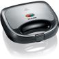 Preview: SEVERIN Sandwichmaker-Toaster für 2 Sandwiches, Dreieckige Sandwichtoasts, 600 W, Edelstahl-gebürstet-schwarz, SA 2969