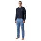 Preview: MEXX ZN2416036MM Herren Pyjama Schlafanzug Lang Rundhals Navy/Blau DIVERSE Größen