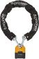 Preview: Prophete 0227 Fahrradschloss Kettenschloss 90 cm, Art, schwarz/orange 