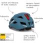 Preview: FISCHER Erwachsene Fahrradhelm Urban Plus Chicago Radhelm, Cityhelm mit integriertem LED-Rücklicht, Blau, L/XL, 58-61 cm 