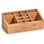 Preview: Zeller 25385 Organizer mit 12 Fächern, Bambus, ca. 25,4 x 12 x 10 cm, Schreibtischorganizer, Schminkorganizer