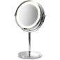 Preview: medisana CM 840 Kosmetikspiegel mit LED-Beleuchtung, 5-facher Vergrößerung, 360° schwenkbar, Silber, 31,5 x 20,5 cm