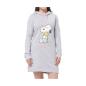 Preview: PEANUTS Snoopy Kapuzenpullover lang - Sweatkleid für Damen - Grau L