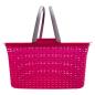 Preview: Rival Einkaufskorb Rattan 18 Liter mit Henkel - BEERE-ROSA