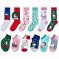 Preview: PEANUTS - DAMEN Adventskalender 12 Paar Socken 35-41 ( 6 Paar Socken & 6 Paar Sneaker ) Style - LILA