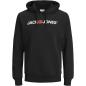 Preview: JACK & JONES Male Kapuzenpullover Logo Kapuzenpullover BLACK - L