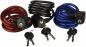 Preview: FISCHER Spiralschloss Family 3x Stck, Lnge 180cm, Durchmesser 8mm, Farblich Sortiert