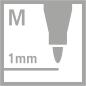 Preview: Filzstift mit Kappenring - STABILO Cappi - 12er Pack - mit 12 verschiedenen Farben