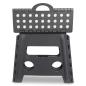 Preview: KESPER Stabiler Klapptritt Sitzhocker faltbar, grau, 36,5 x 30/32,5 cm