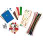 Preview: folia 93503 - Chenilledraht Bastelset "Winter" für Kinder und Erwachsene, wiederverschließbares Täschchen mit vielen Utensilien zum Gestalten kleiner Chenille-Figuren