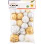 Preview: folia 50313 - Pompons "Glitter X-Mas", 30 flauschige Bällchen sortiert in verschiedenen Größen und Farben, ideal für farbenfrohe Bastelarbeiten