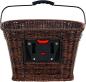 Preview: Prophete Fahrradkorb City Rattan-Optik, inkl. E-BIKE Halter, 34x26x25cm