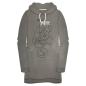 Preview: Disney Minnie Mouse Kapuzenpullover lang - Sweatkleid für Damen Farbe: Dunkel Grau  Gr. L