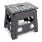 Preview: KESPER Stabiler Klapptritt Sitzhocker faltbar, grau, 36,5 x 30/32,5 cm