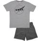 Preview: NASA Herren SCHLAFANZUG Shorty-Pyjama-SET - Grau M