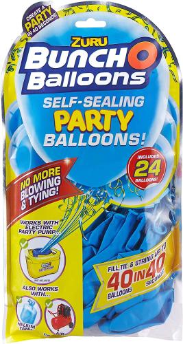 Zuru 56173 - Bunch O Balloons Party, Refill Pack mit 24 Ballons und Adapter BLAU