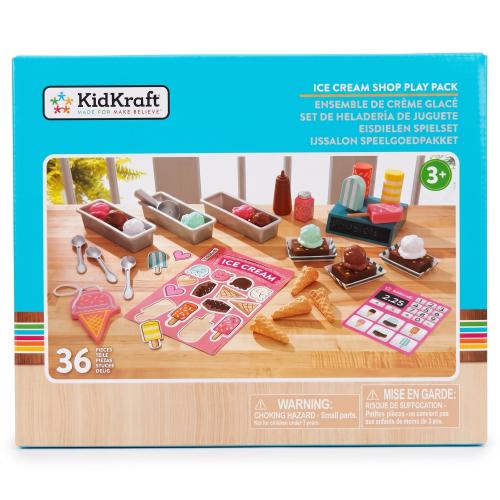 KidKraft 53539 - Eisdielen Spielset mit Eistüten, Brownies und Magneten für die Kinderküche